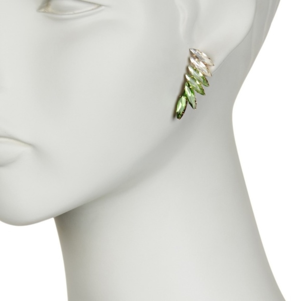Small Wing Crystal Earrings (E506OG)